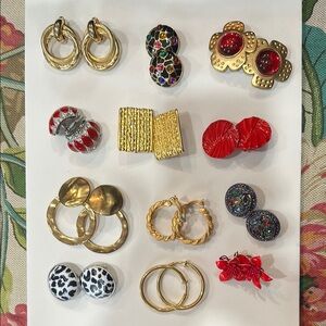 Gold and Red Women's Jewelry Set